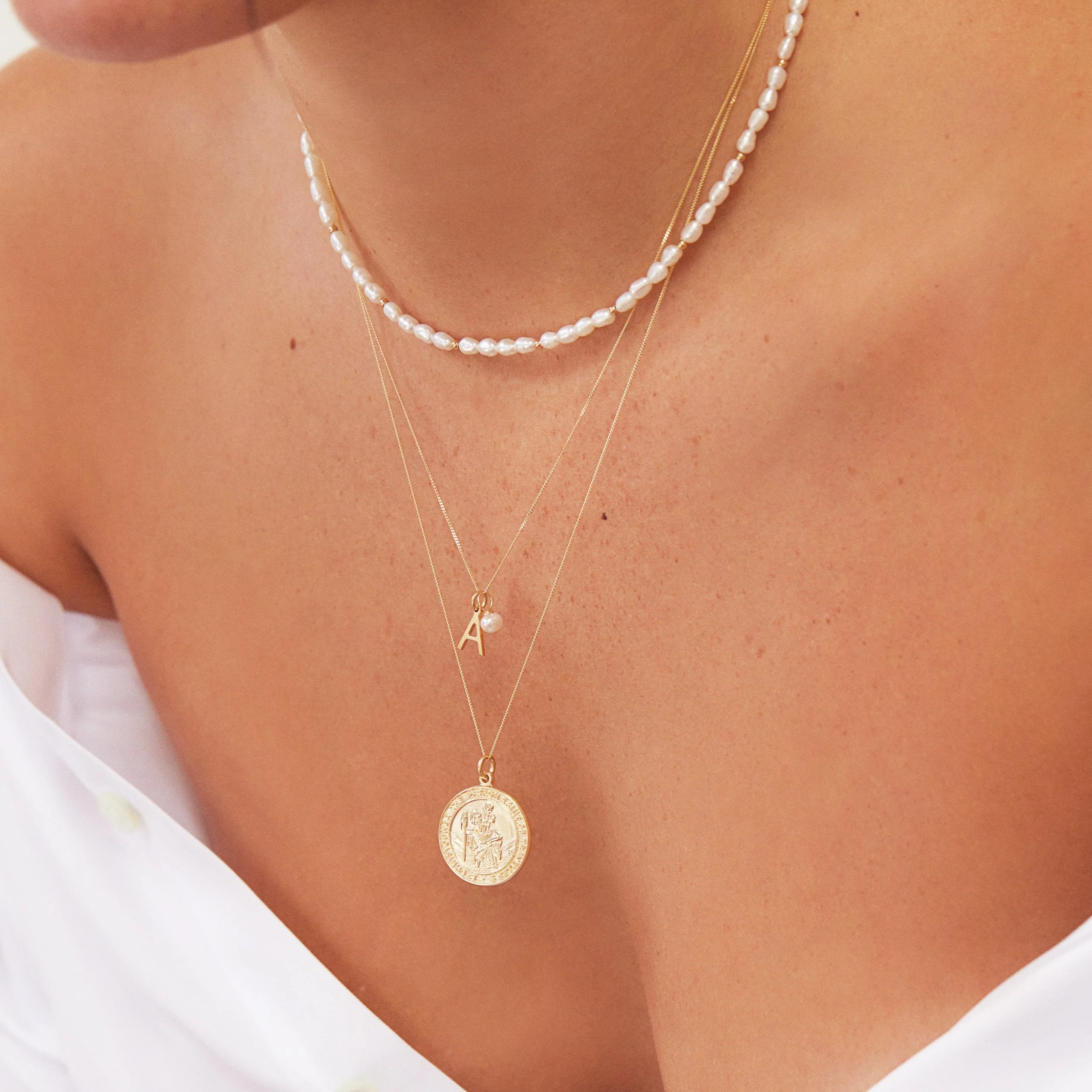 Gold Beaded Seed Pearl Choker - Image 4