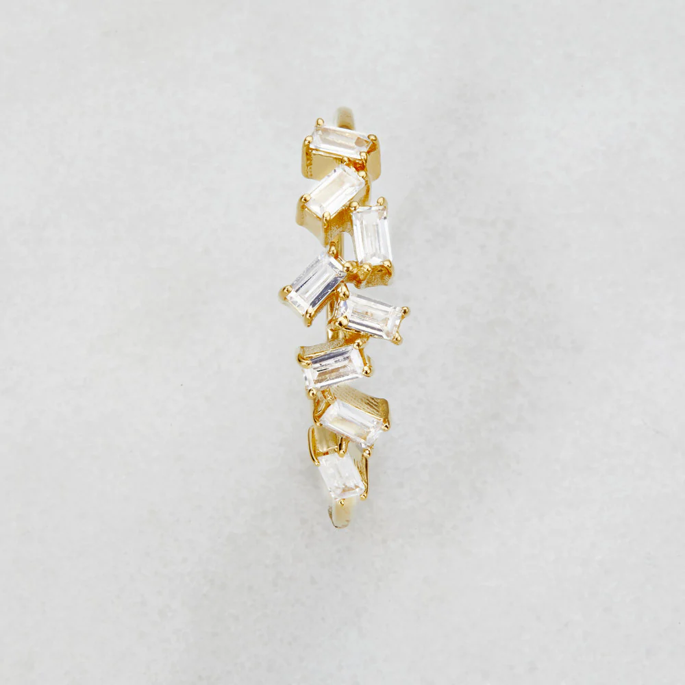 Gold Diamond Style Baguette Ring - Image 14