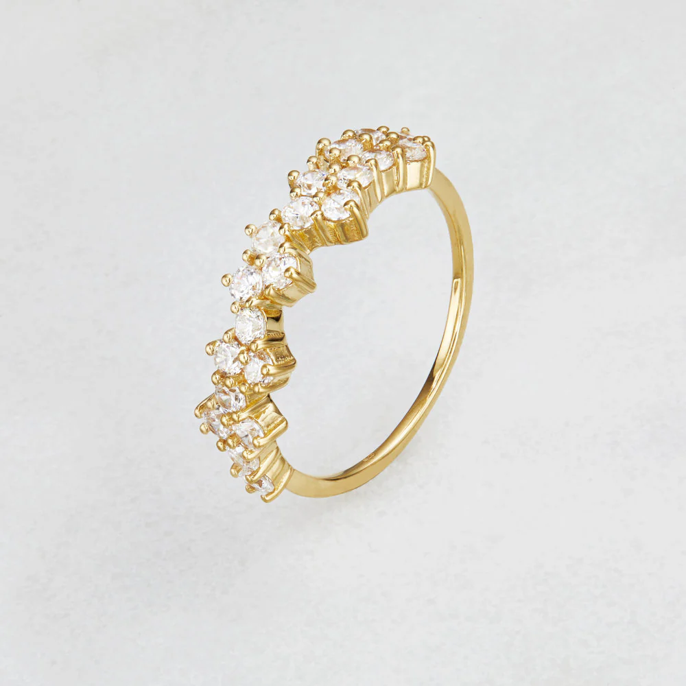 Gold Diamond Style Cluster Ring - Image 6