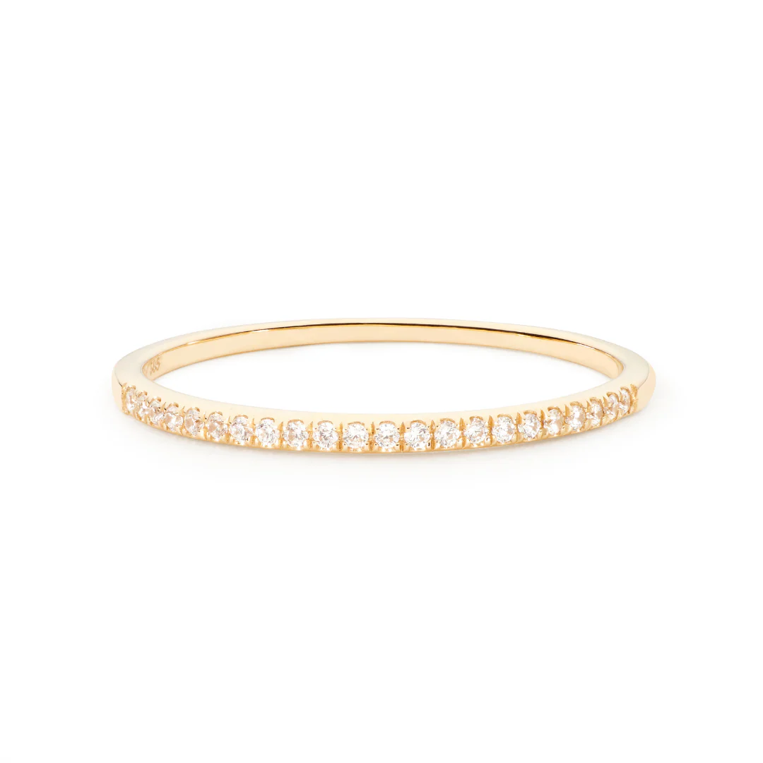 Gold Diamond Style Half Eternity Ring - Image 11