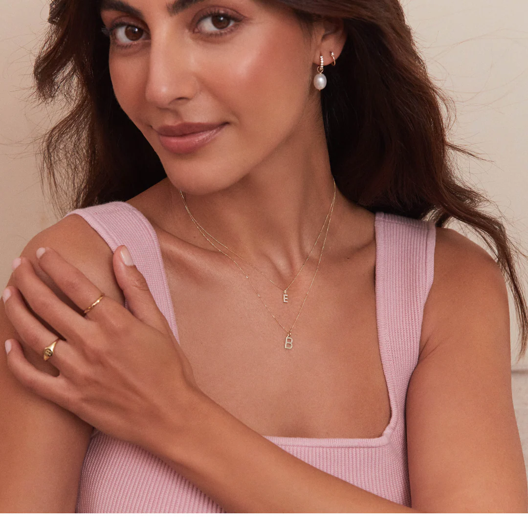 Gold Diamond Style Lobe Hoop Stud Earrings - Image 6