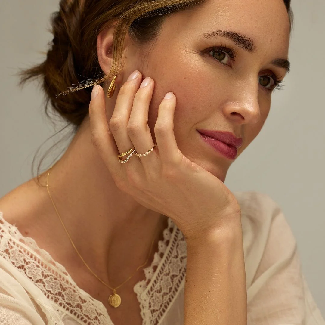 Gold Diamond Style Mixed Cluster Ring - Image 5