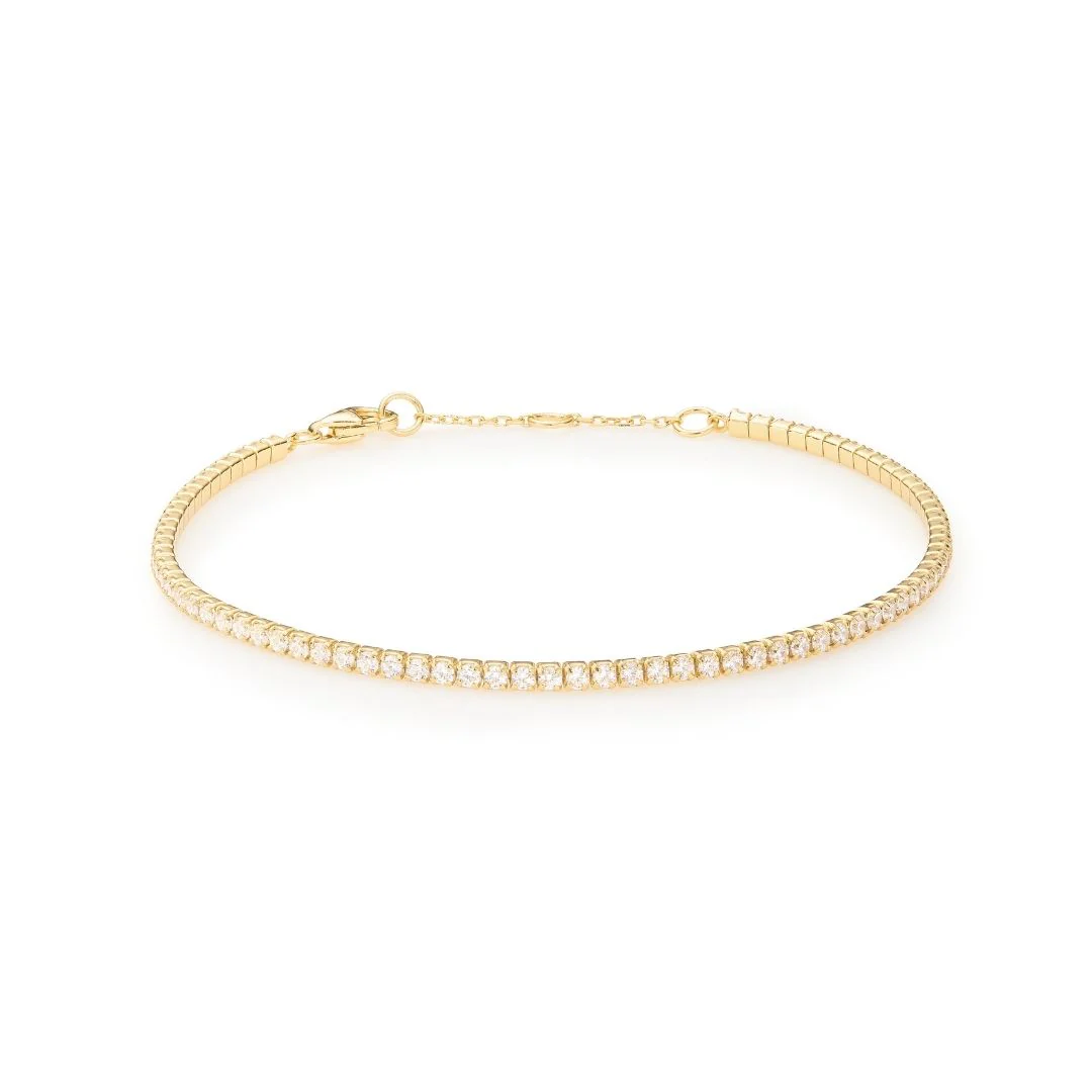 Gold Diamond Style Tennis Bracelet - Image 8