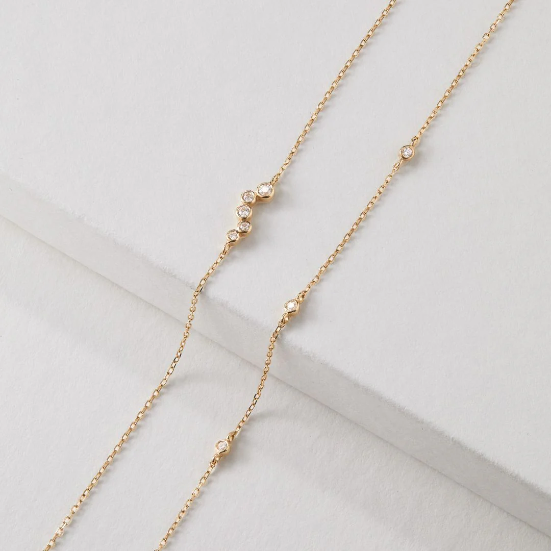 Gold Diamond Style Wave Bracelet - Image 3