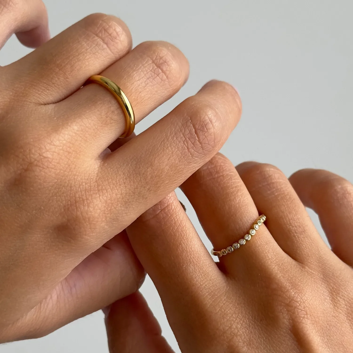 Gold Diamond Style Wave Ring - Image 10