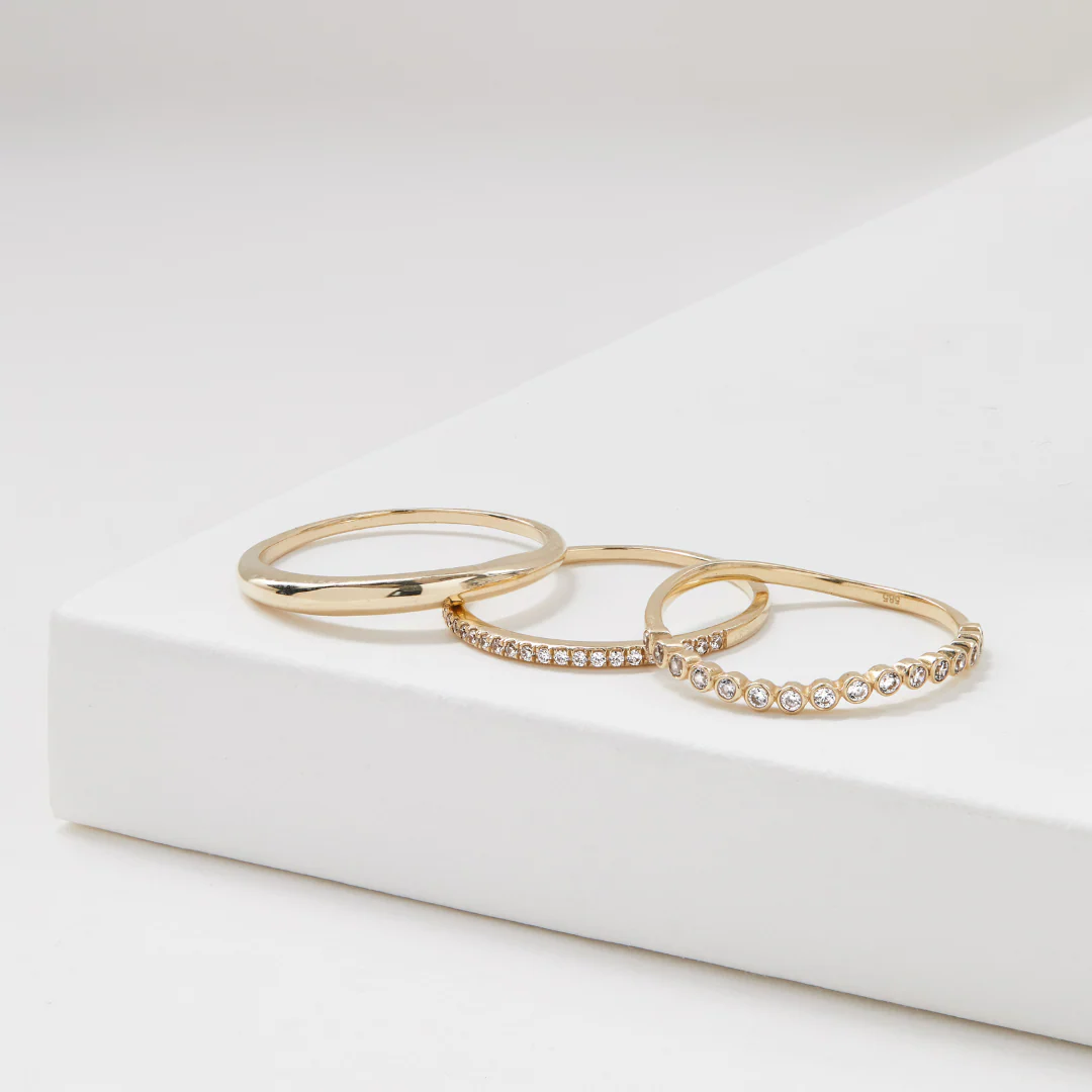 Gold Diamond Style Wave Ring - Image 14