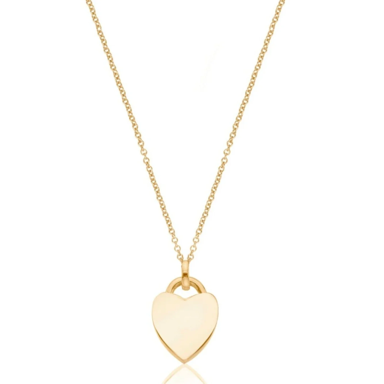 Gold Heart Engraved Necklace - Image 5