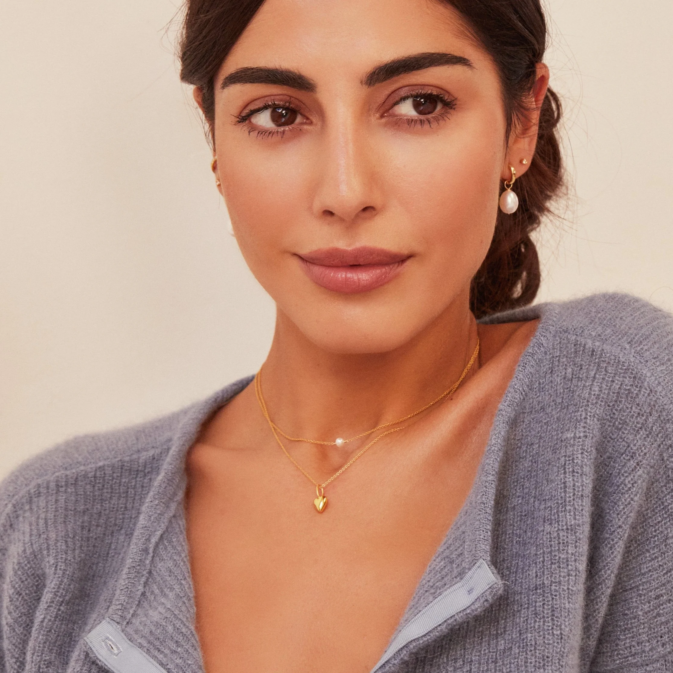 Gold Heart Pendant Necklace - Image 4