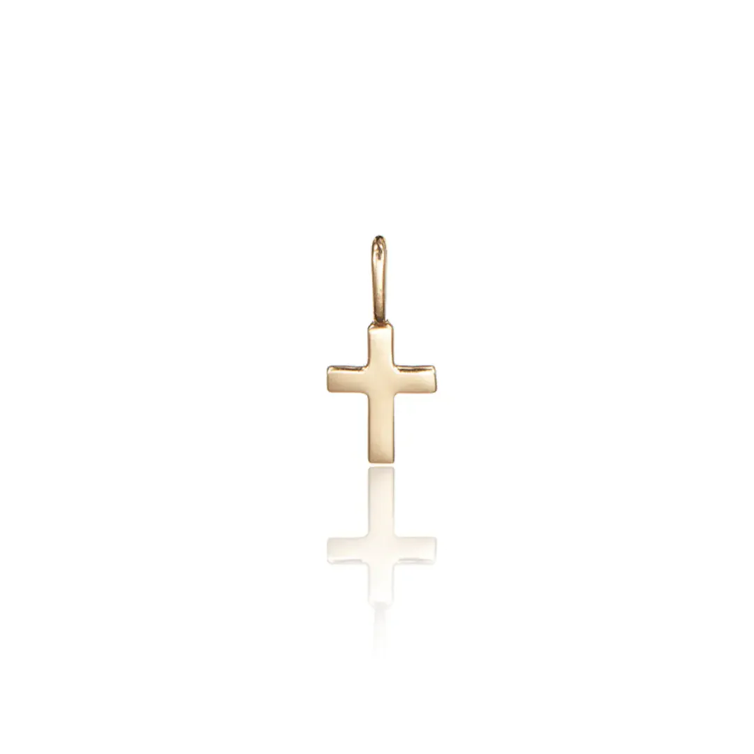 Gold Individual Tiny Cross Charm
