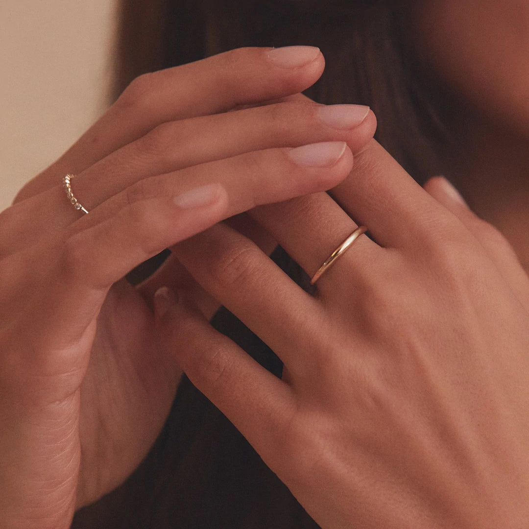 Gold Mini Dome Ring - Image 10