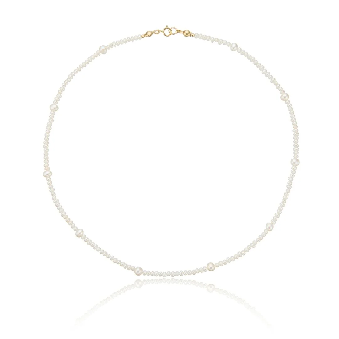 Gold Multi Pearl Choker