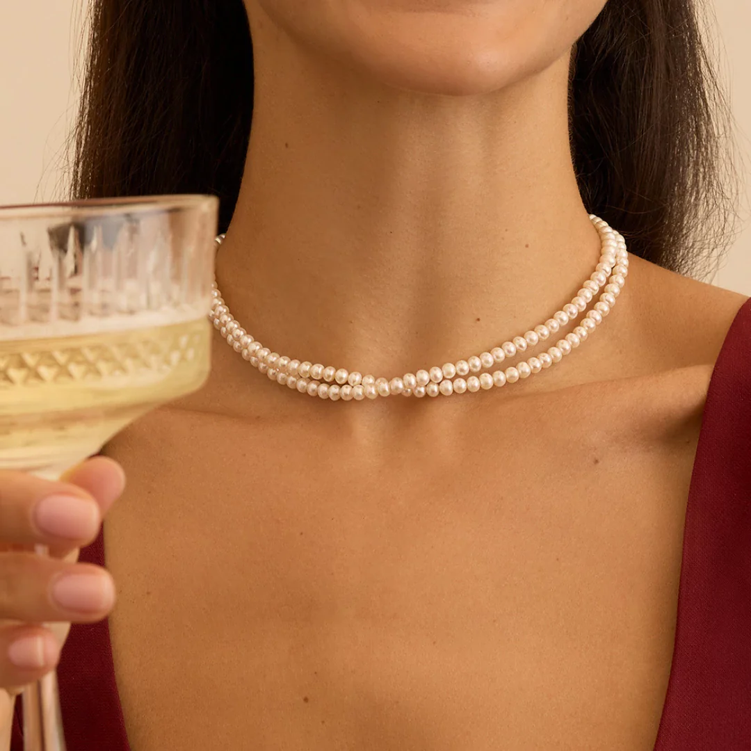 Silver Pearl Choker - Image 8