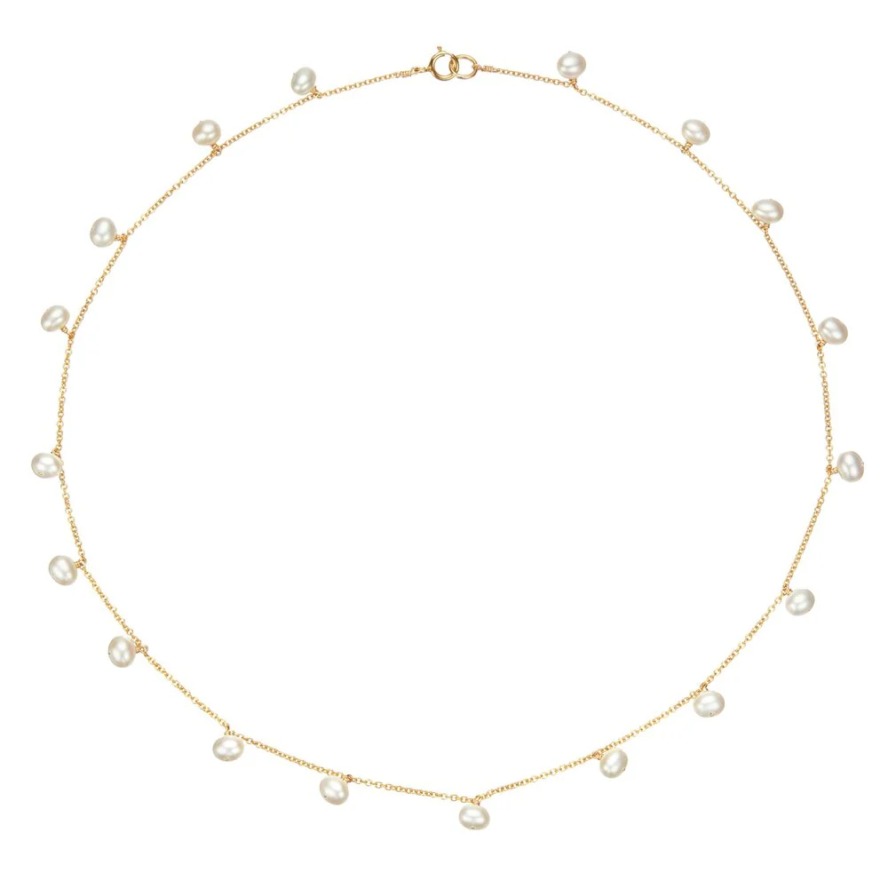 Gold Pearl Drop Choker