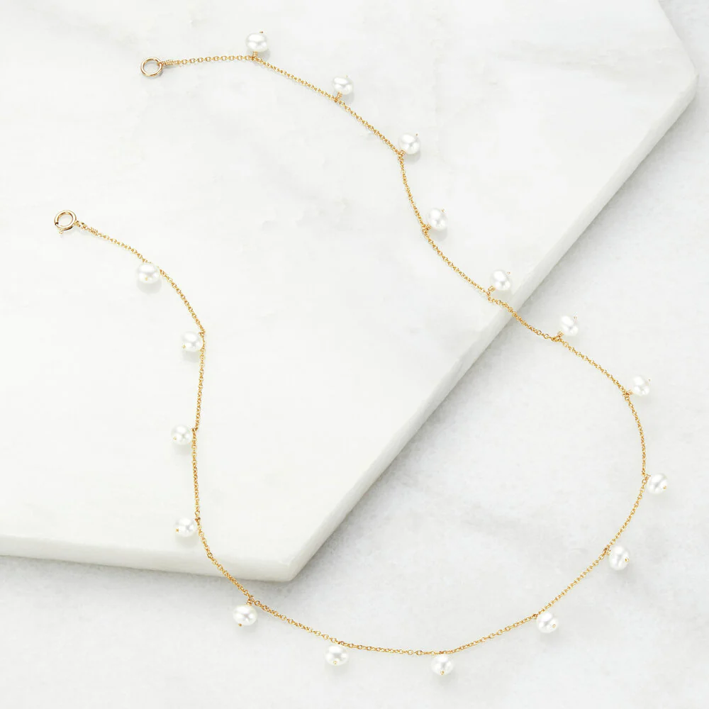 Gold Pearl Drop Choker - Image 6