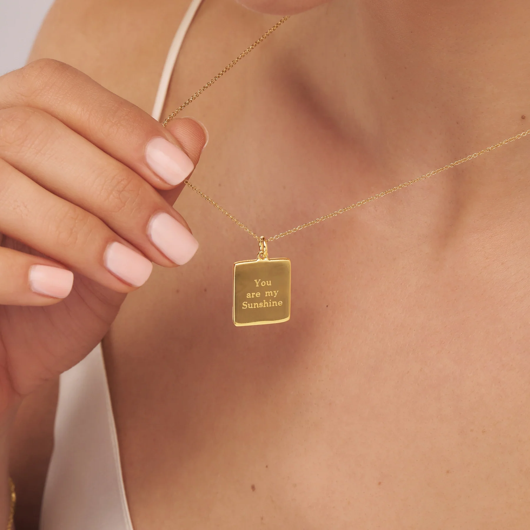 Gold Personalised Verse Necklace - Image 2