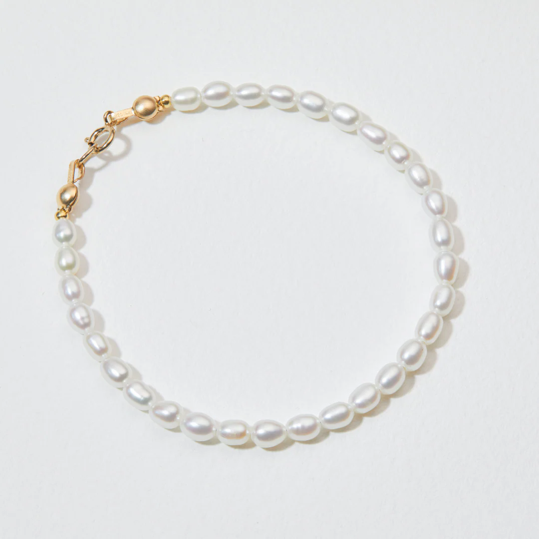 Gold Seed Pearl Bracelet - Image 3