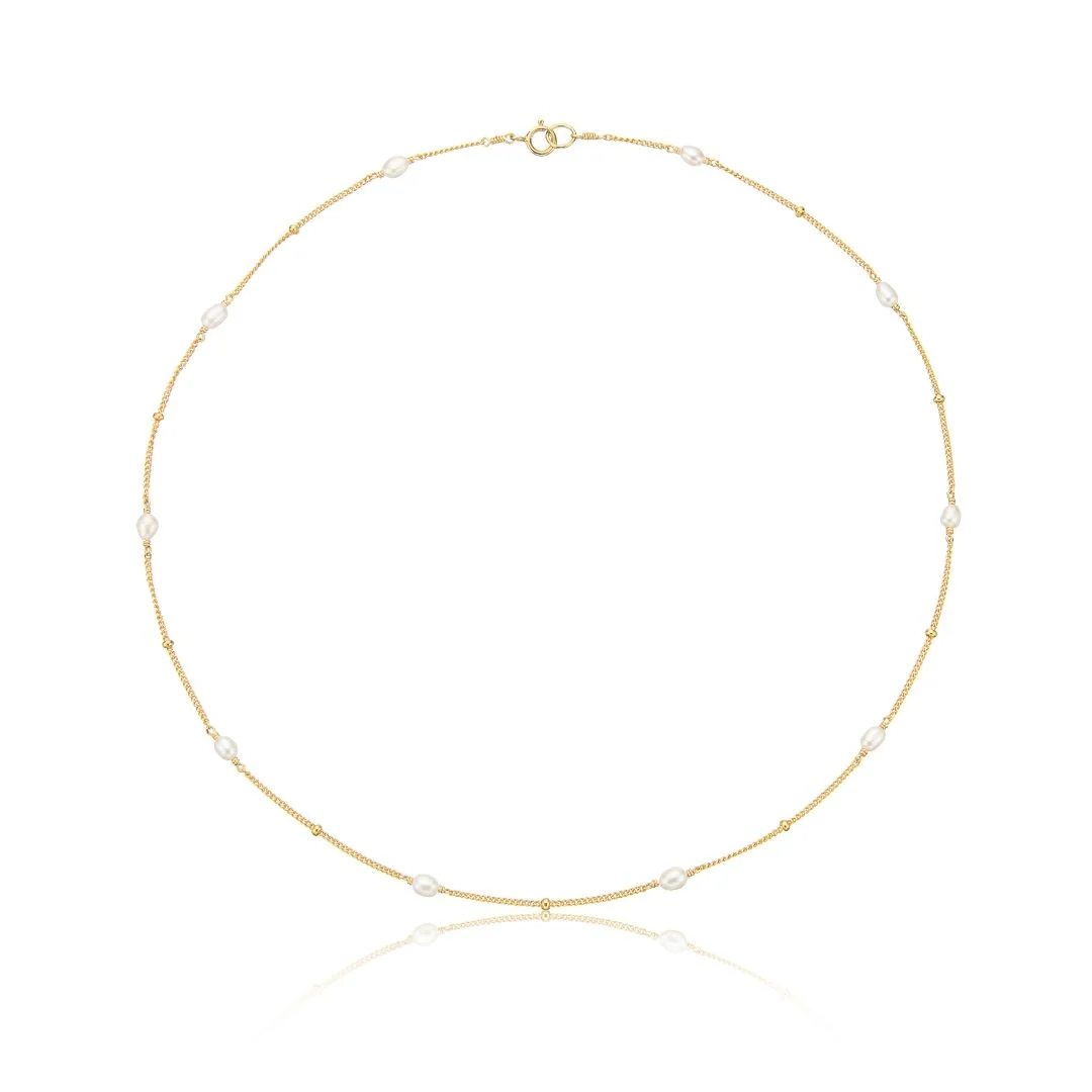 Gold Seed Pearl Satellite Choker - Image 5