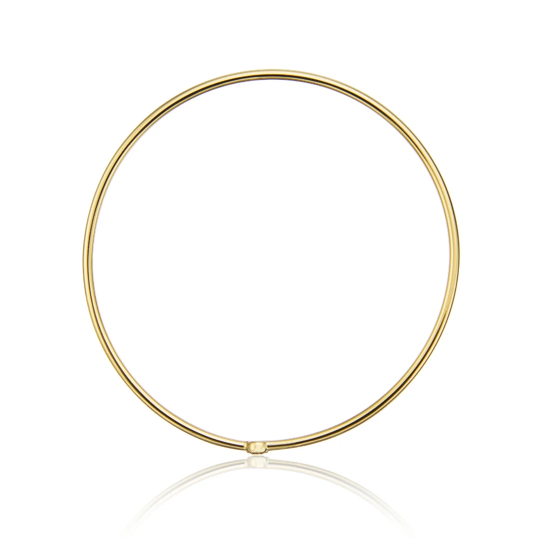 Gold Single Diamond Style Bangle - Image 6