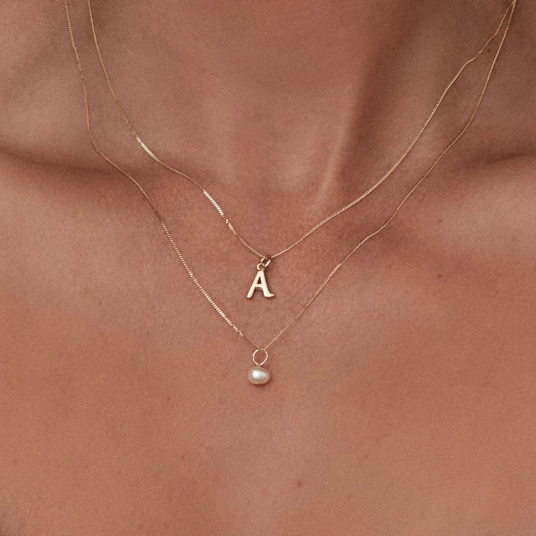 Gold Single Pearl Necklace - Image 6