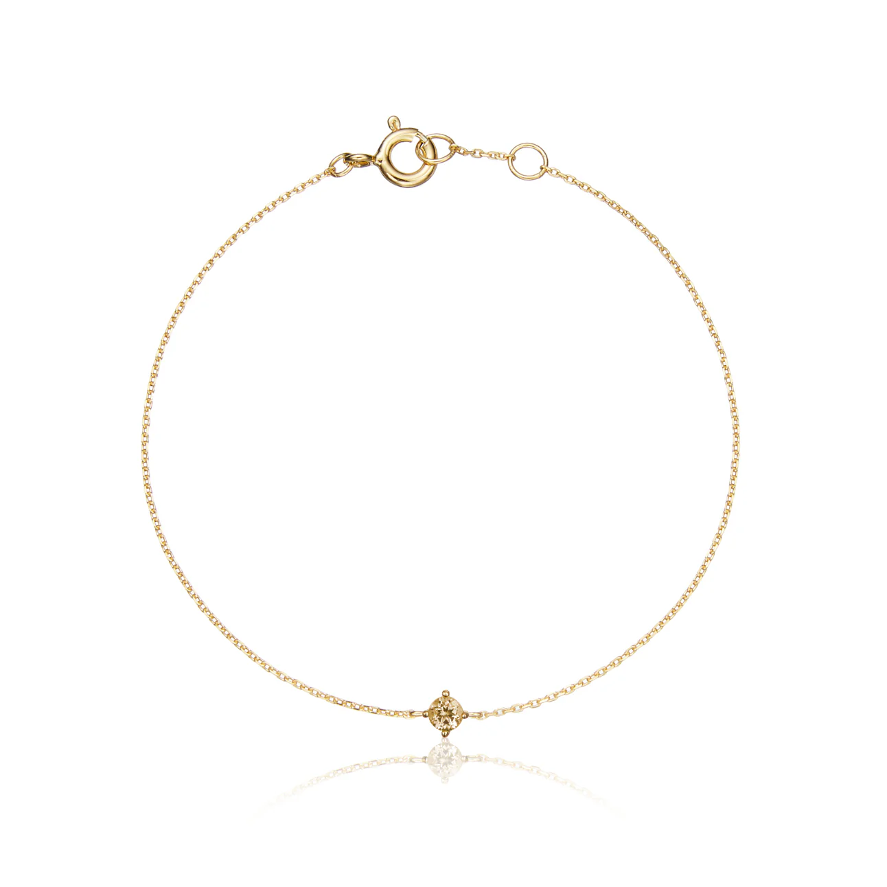 Gold Small Birthstone Pendant Bracelet - Image 15