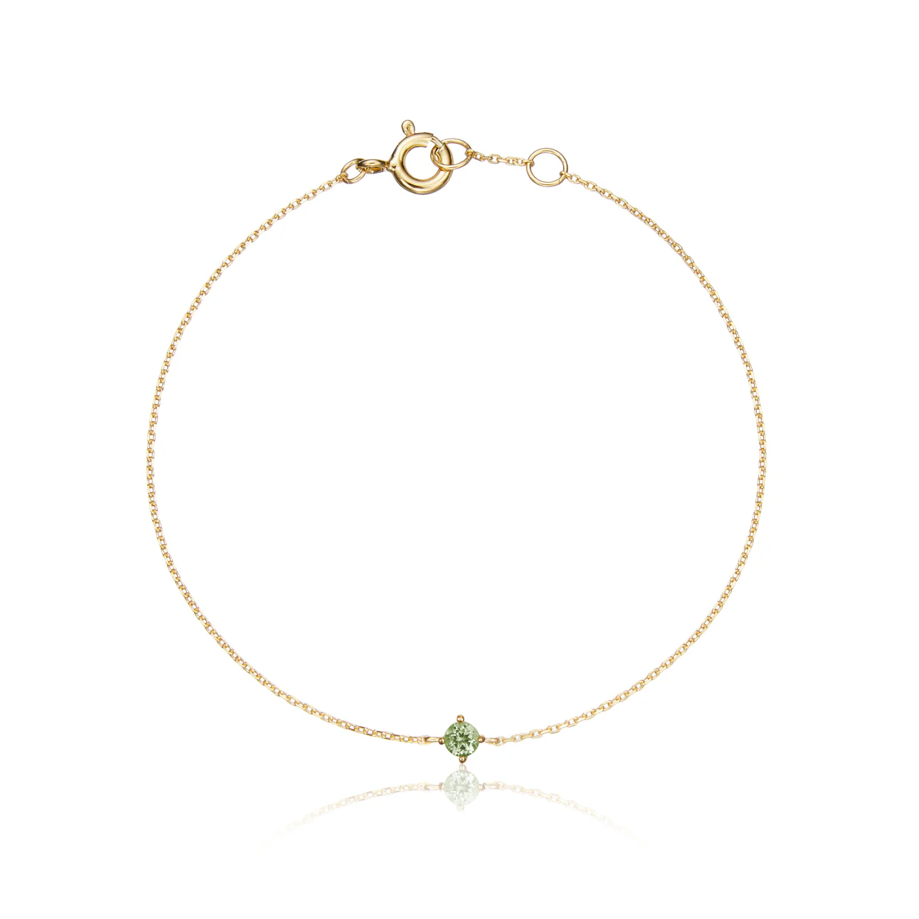 Gold Small Birthstone Pendant Bracelet - Image 7