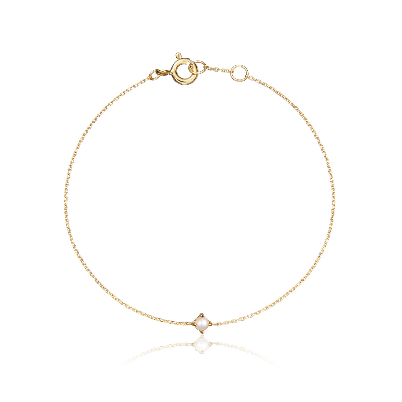 Gold Small Birthstone Pendant Bracelet - Image 9