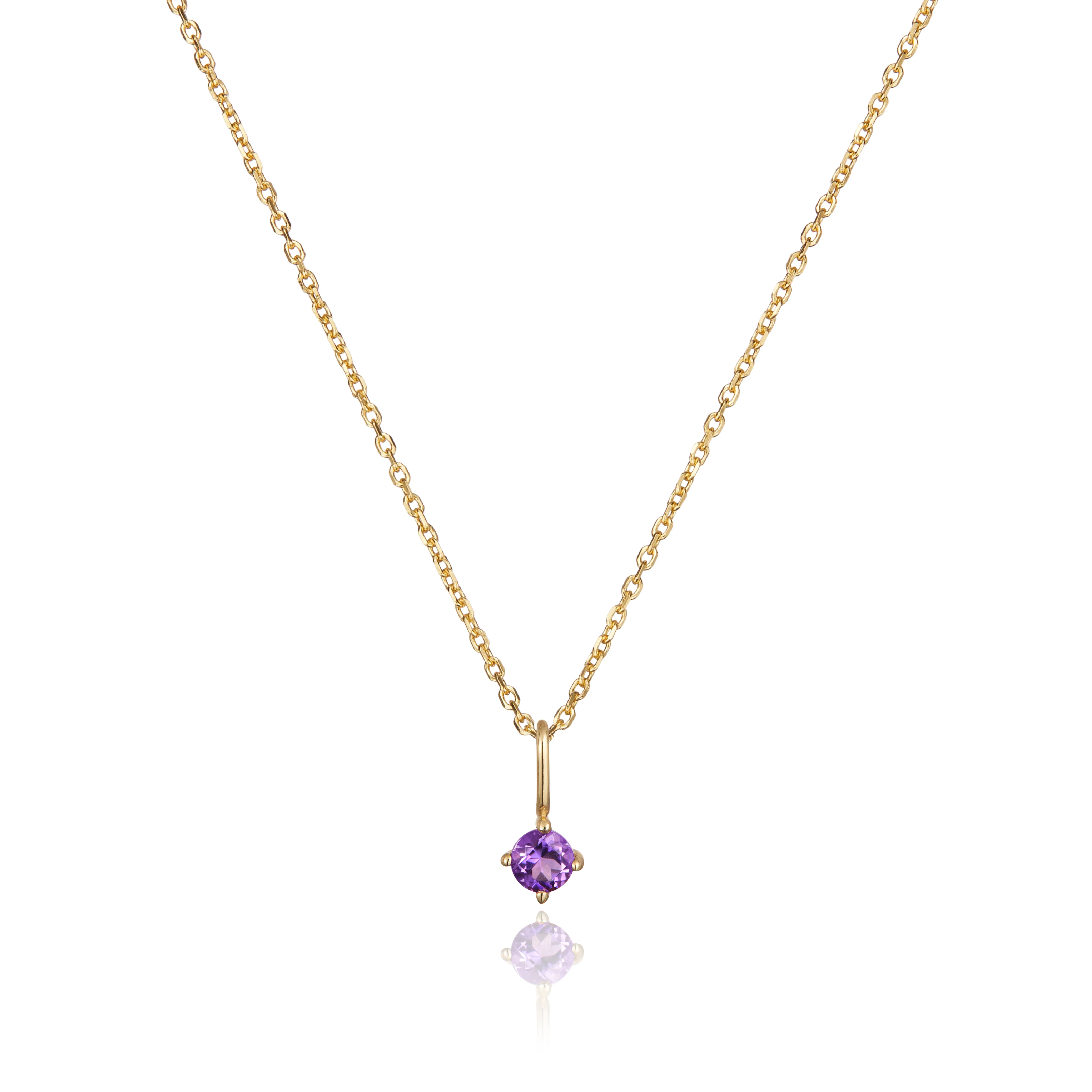 Gold Small Birthstone Pendant Necklace - Image 16