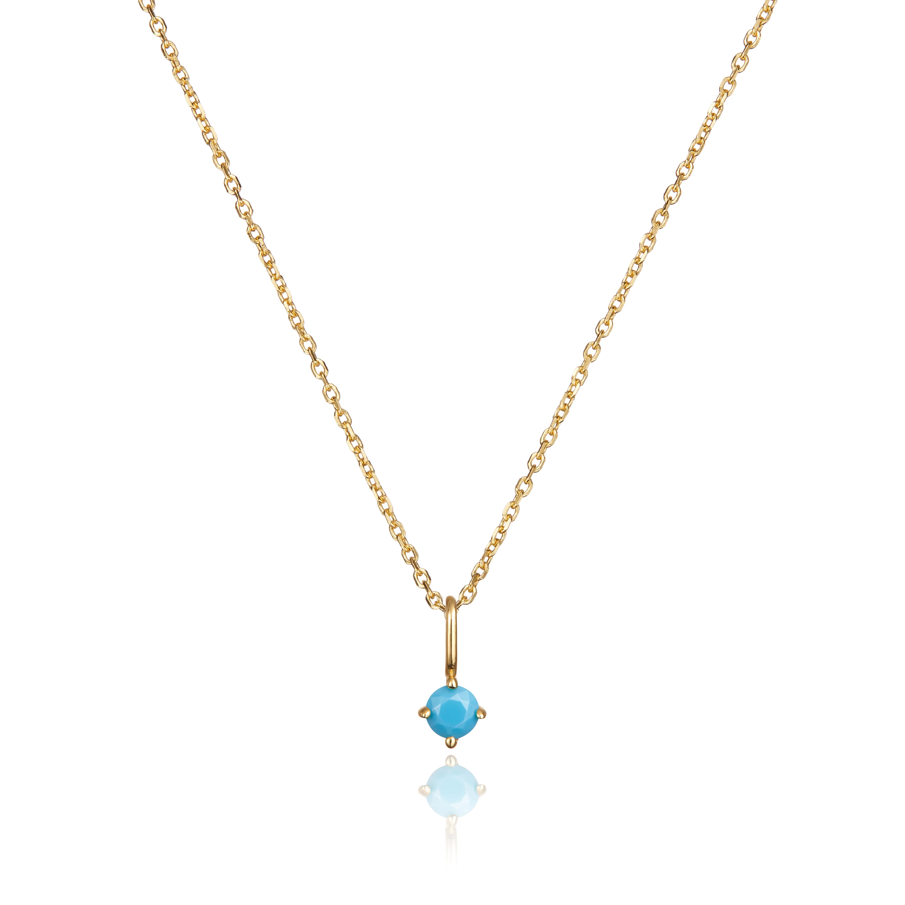 Gold Small Birthstone Pendant Necklace - Image 17