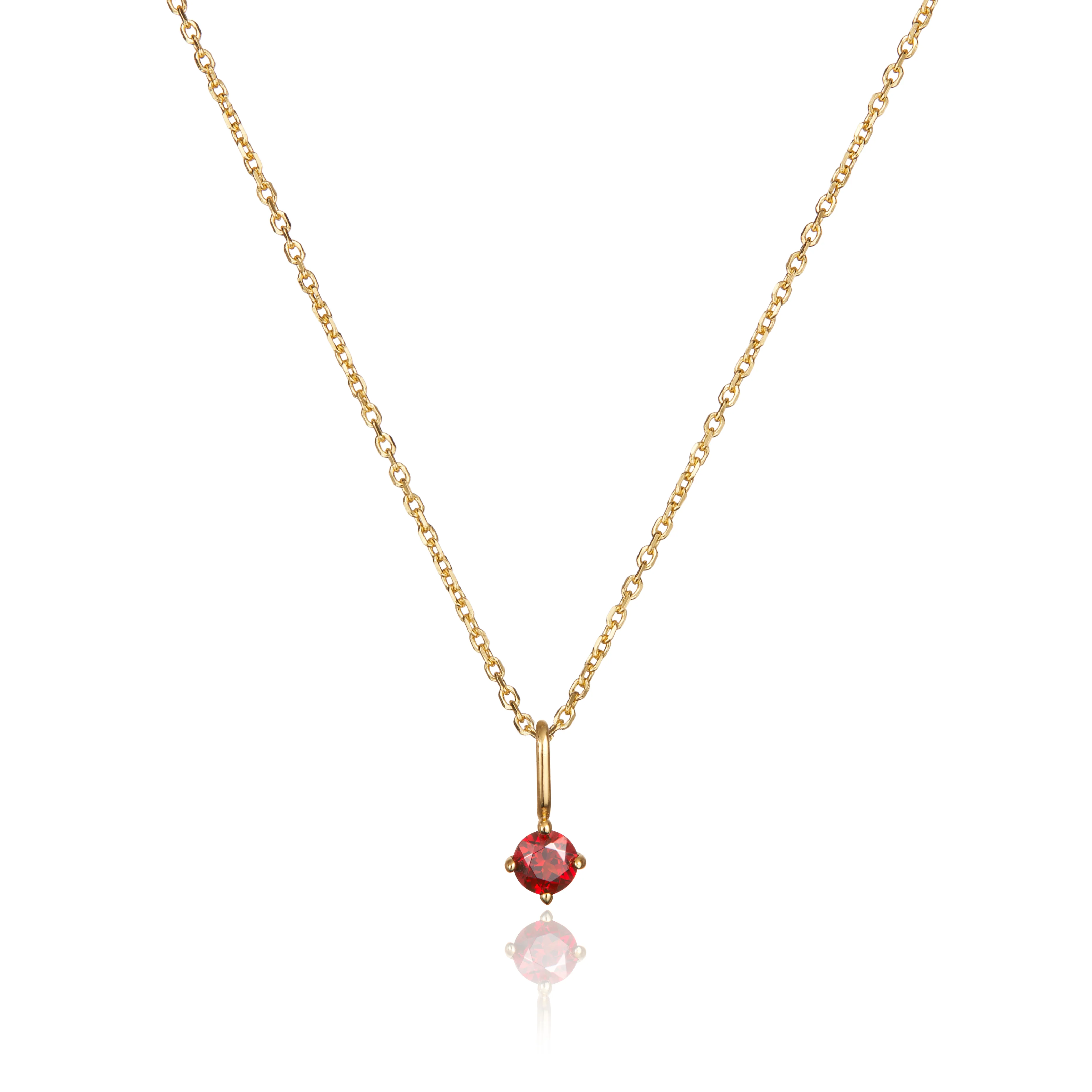 Gold Small Birthstone Pendant Necklace - Image 20