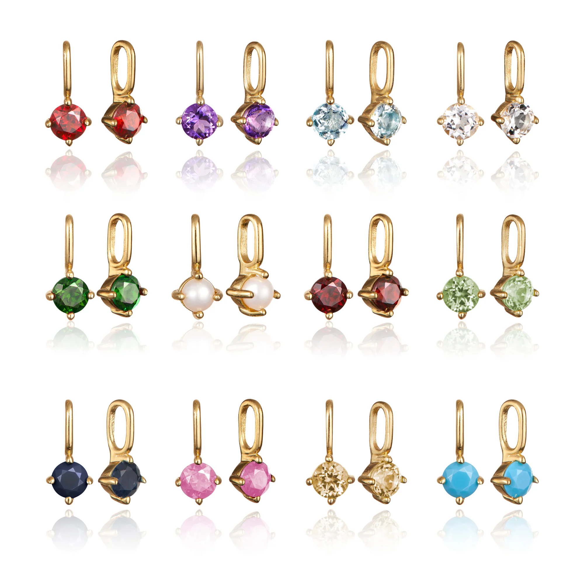Gold Small Birthstone Pendant Necklace - Image 9