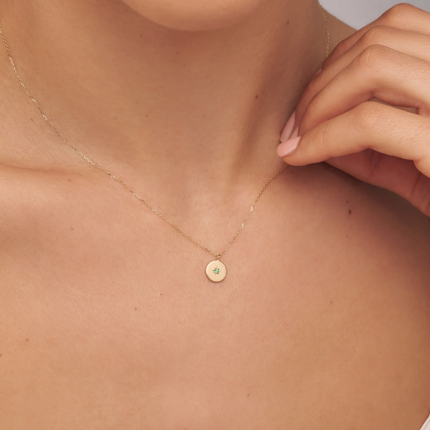 Gold Small Coin Star Necklace - Image 2