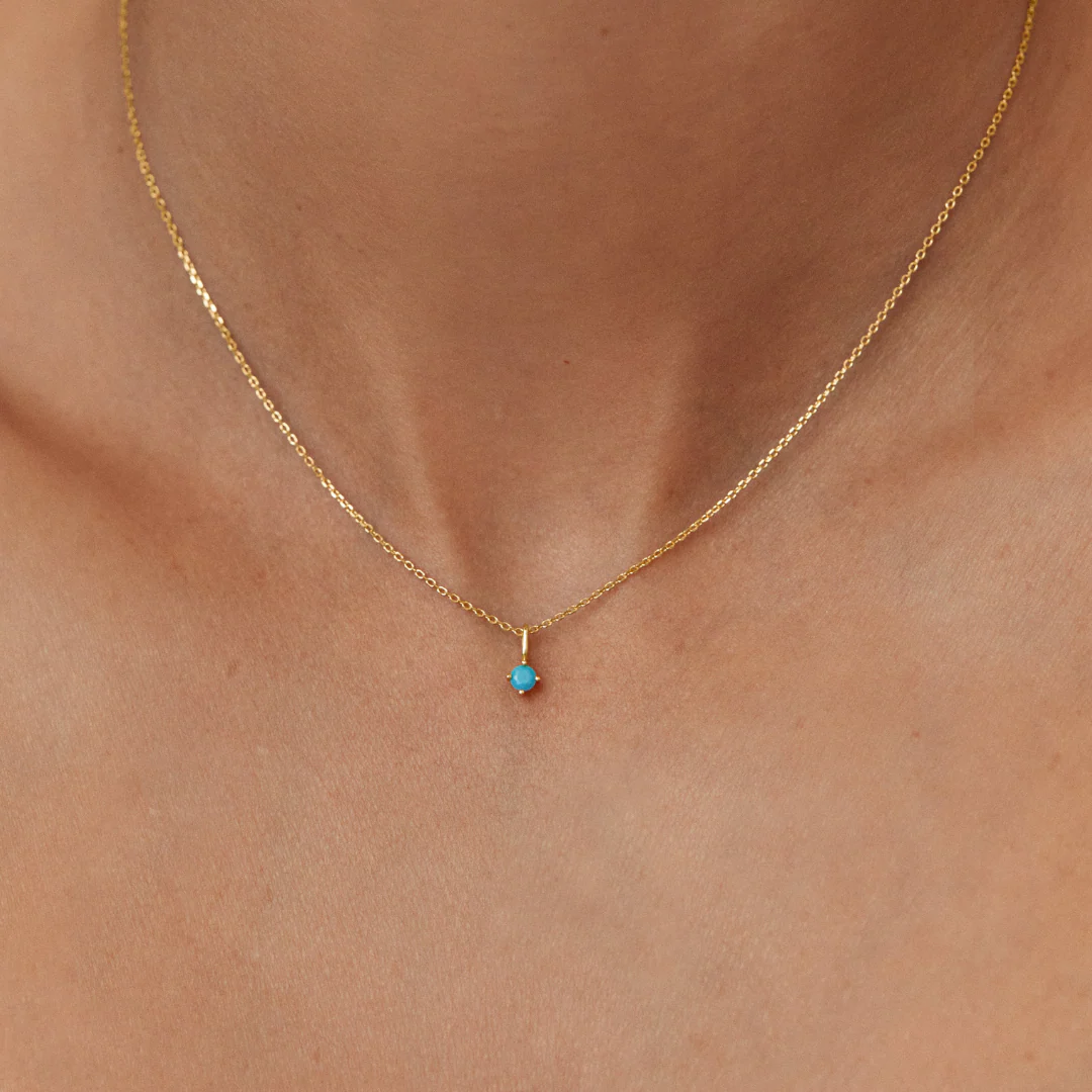Gold Small Individual Birthstone Charm - Image 5