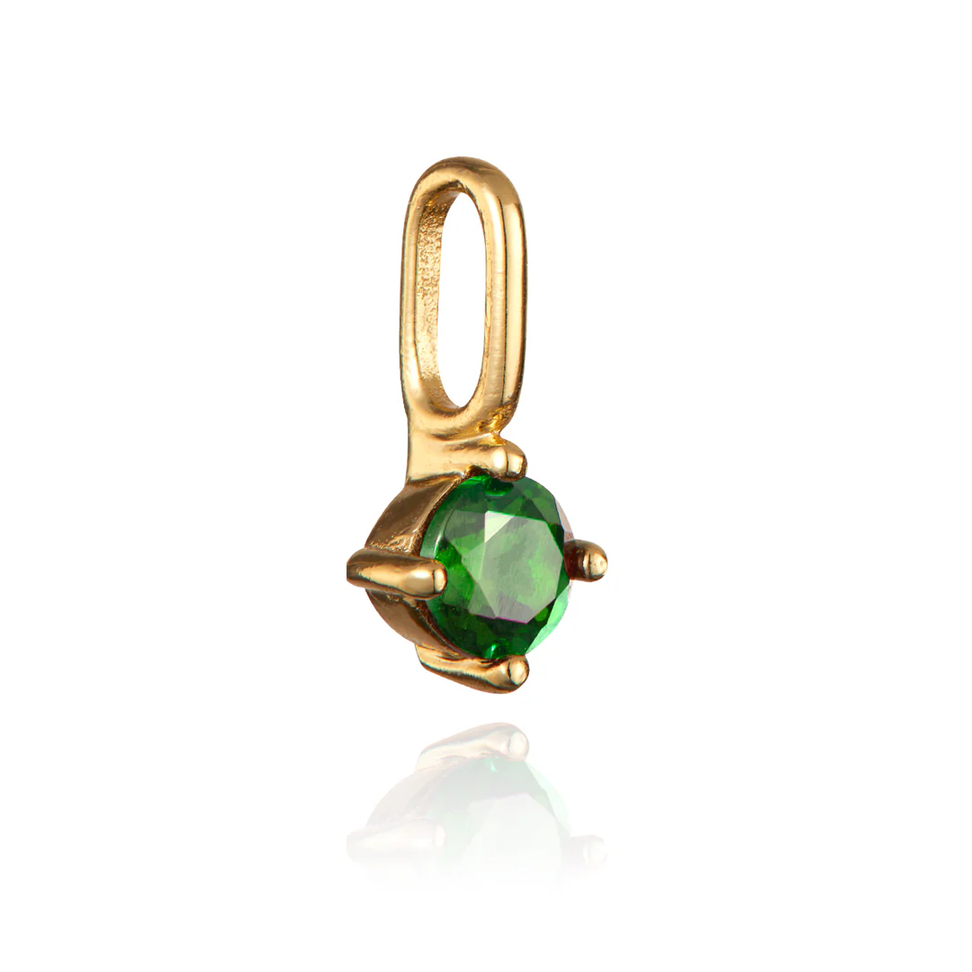 Gold Small Individual Birthstone Charm - Image 8