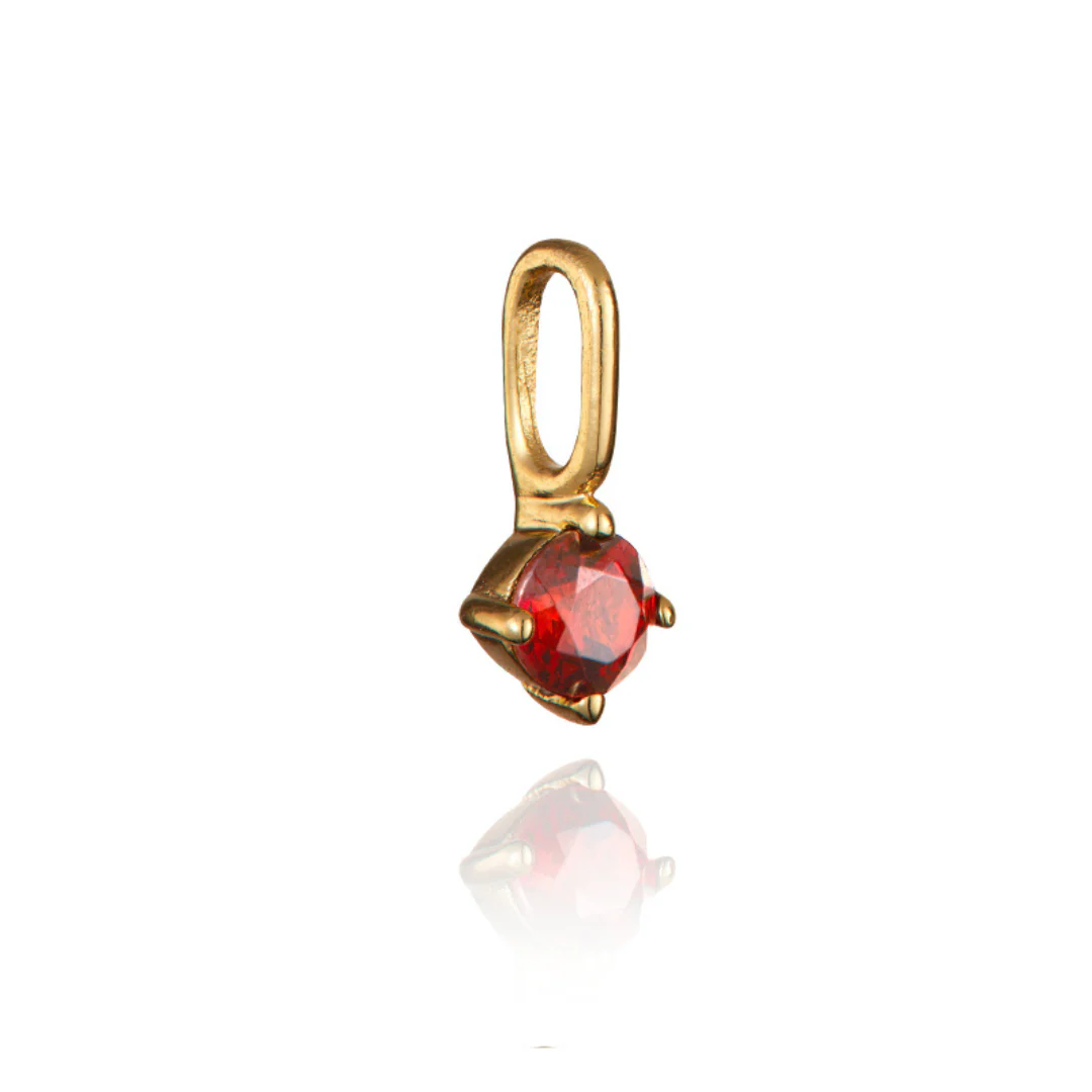 Gold Small Individual Birthstone Charm - Image 9