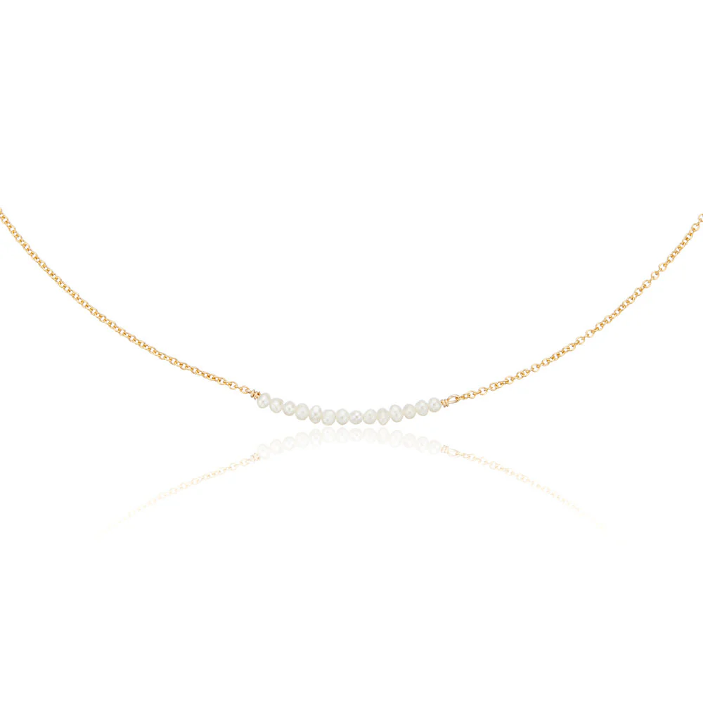 Gold Small Pearl Cluster Choker