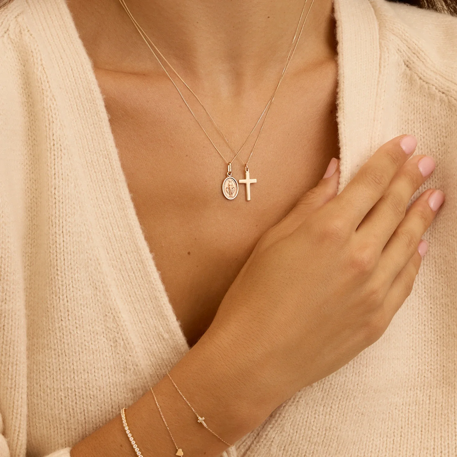 Gold Cross Necklace - Image 4