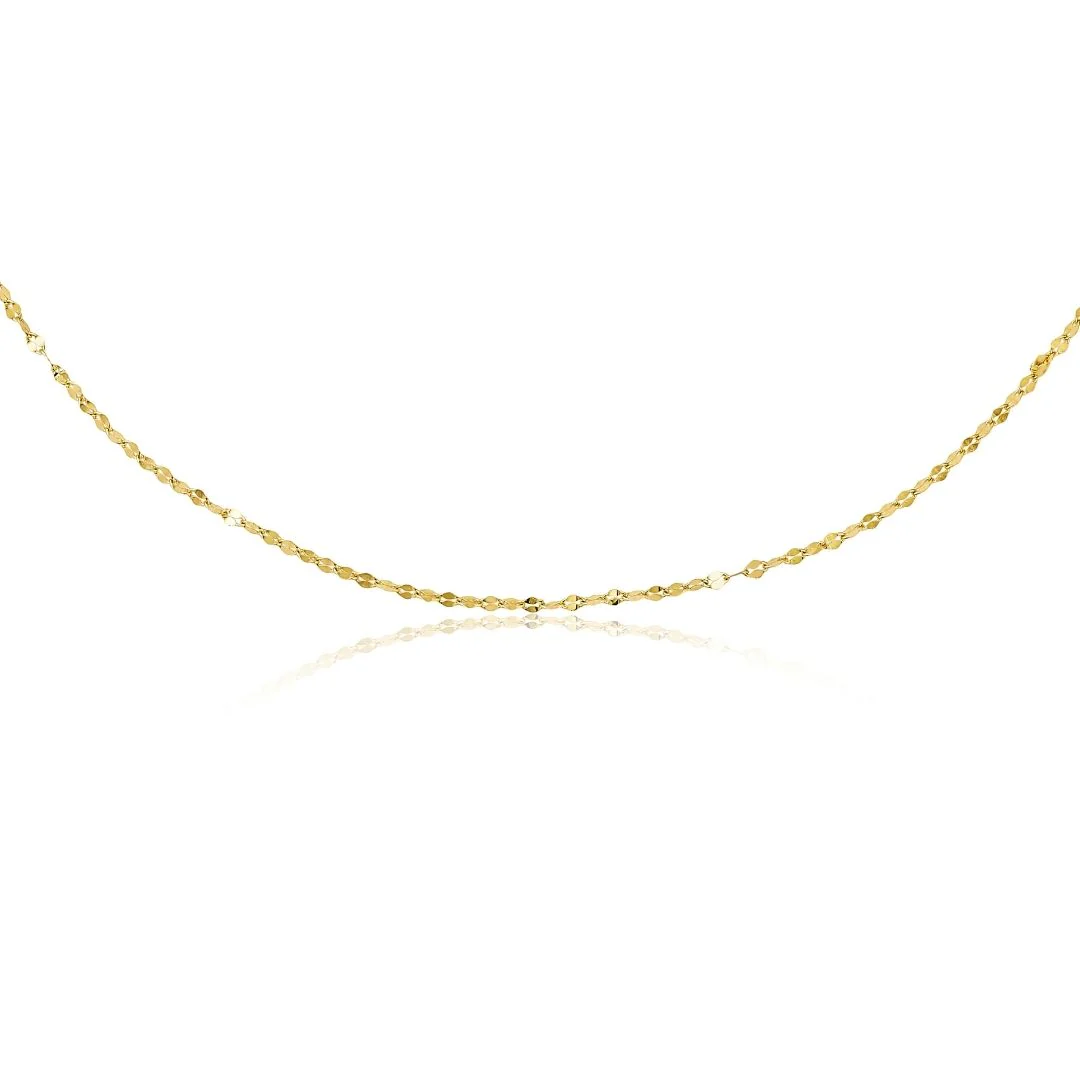 Gold Sparkle Chain Necklace