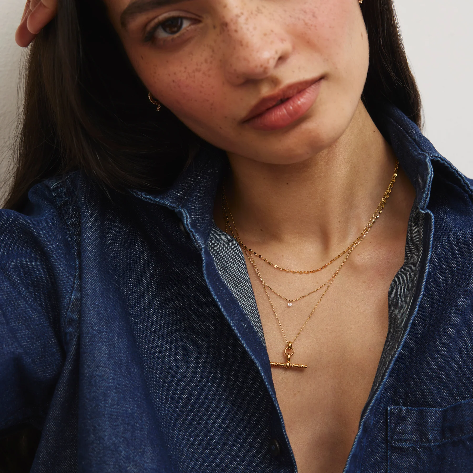 Gold Sparkle Chain Necklace - Image 3