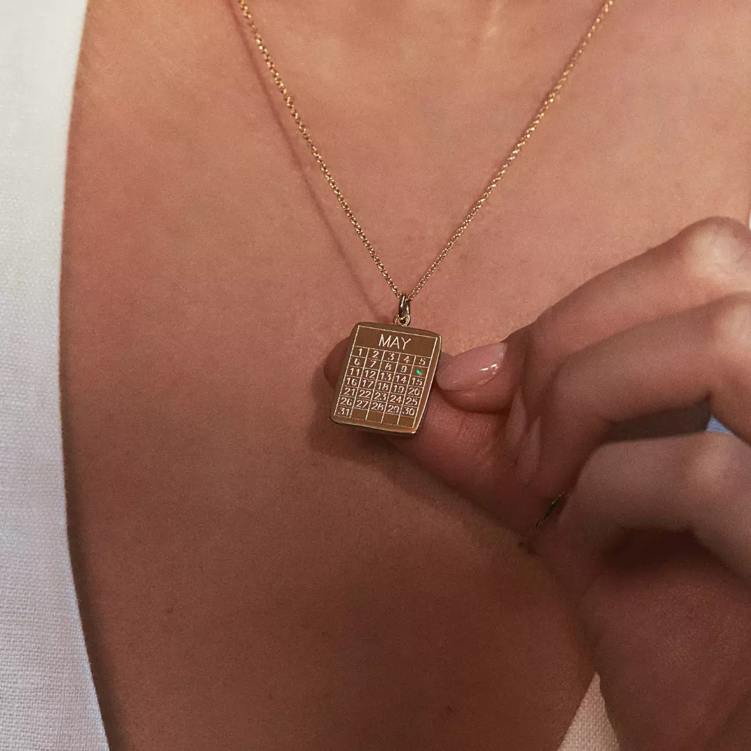 Gold Special Date Calendar Necklace - Image 3