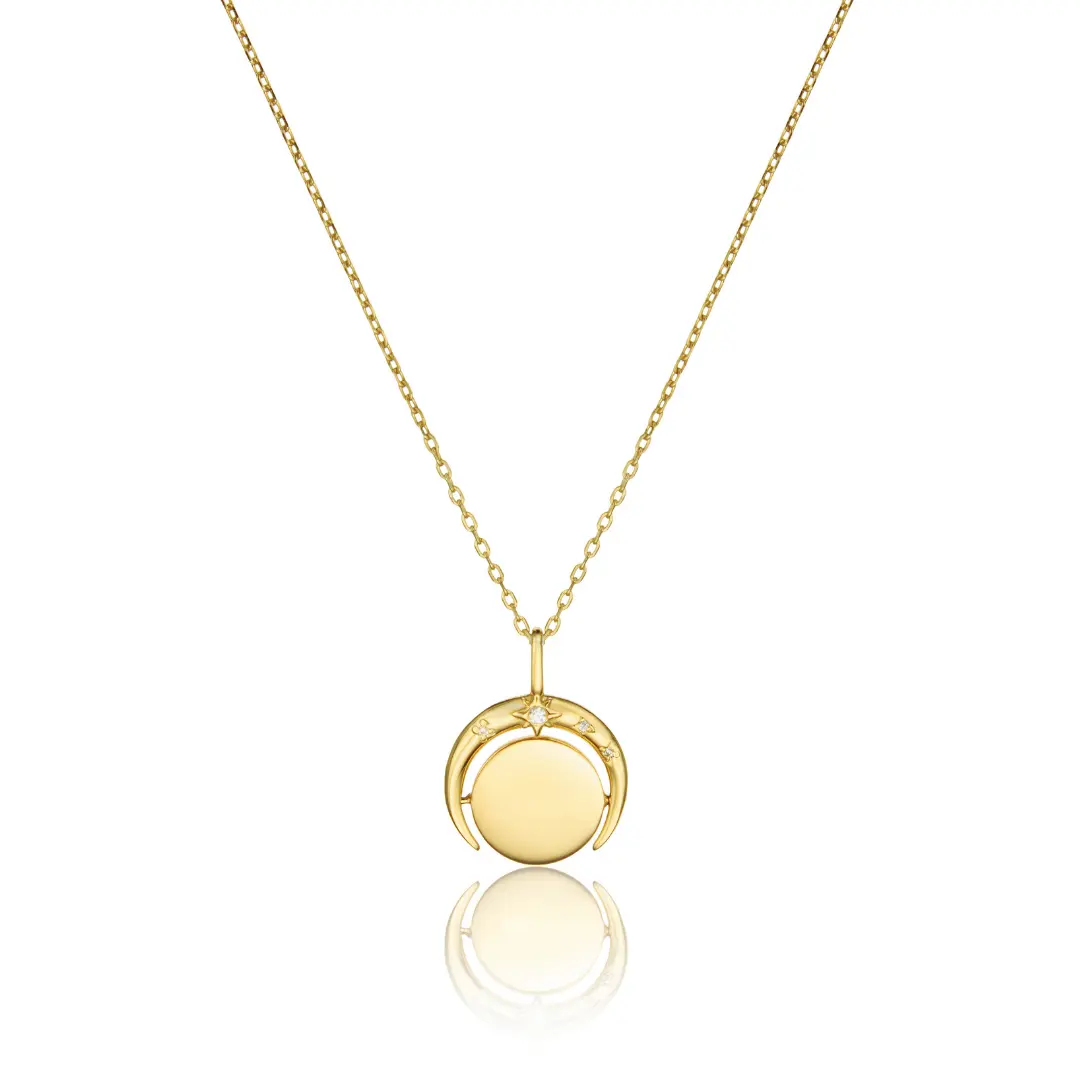 Gold Star Spinning Disc Necklace - Image 6