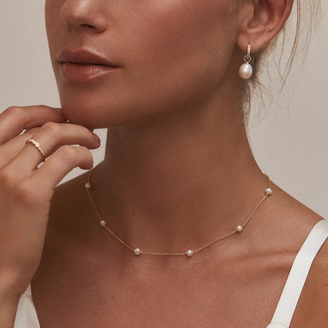 Gold Ten Pearl Choker - Image 11