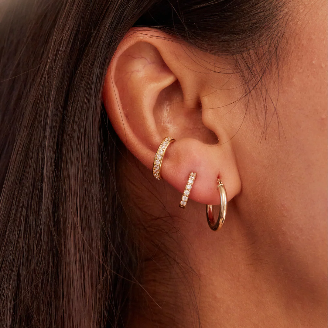 Gold Thick Diamond Style Ear Cuff - Image 4