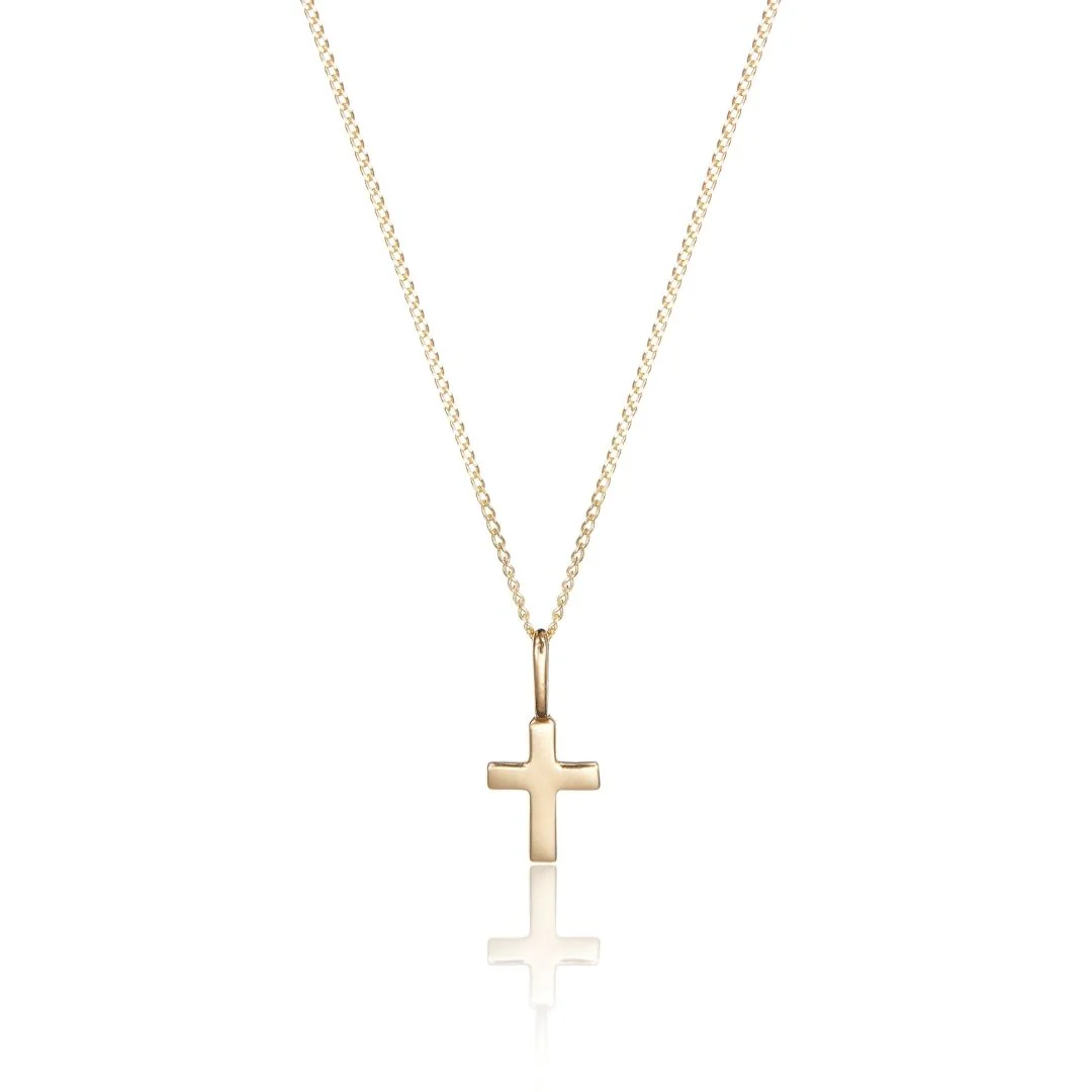 Gold Tiny Cross Necklace