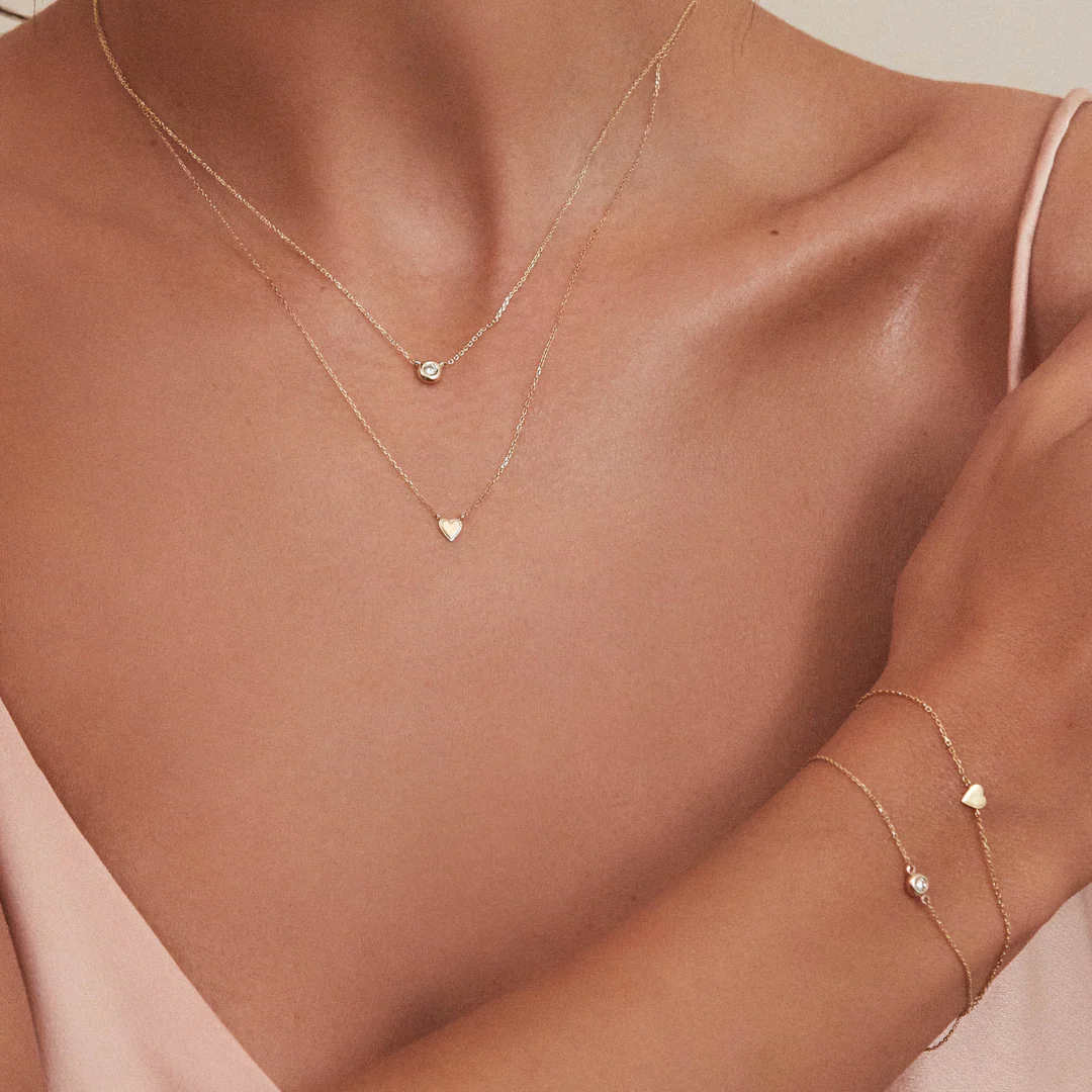 Gold Tiny Heart Bracelet - Image 6
