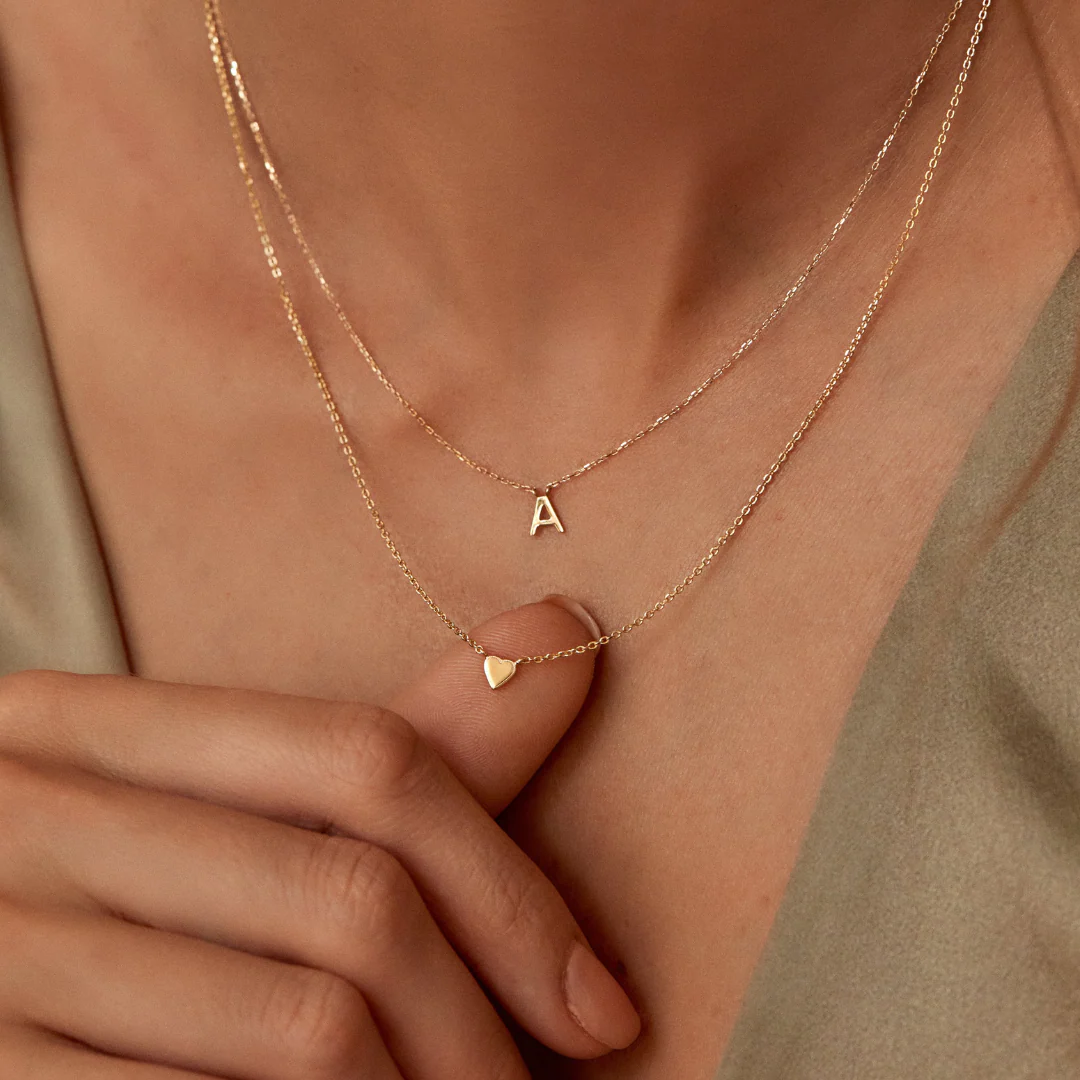 Gold Tiny Heart Necklace - Image 4