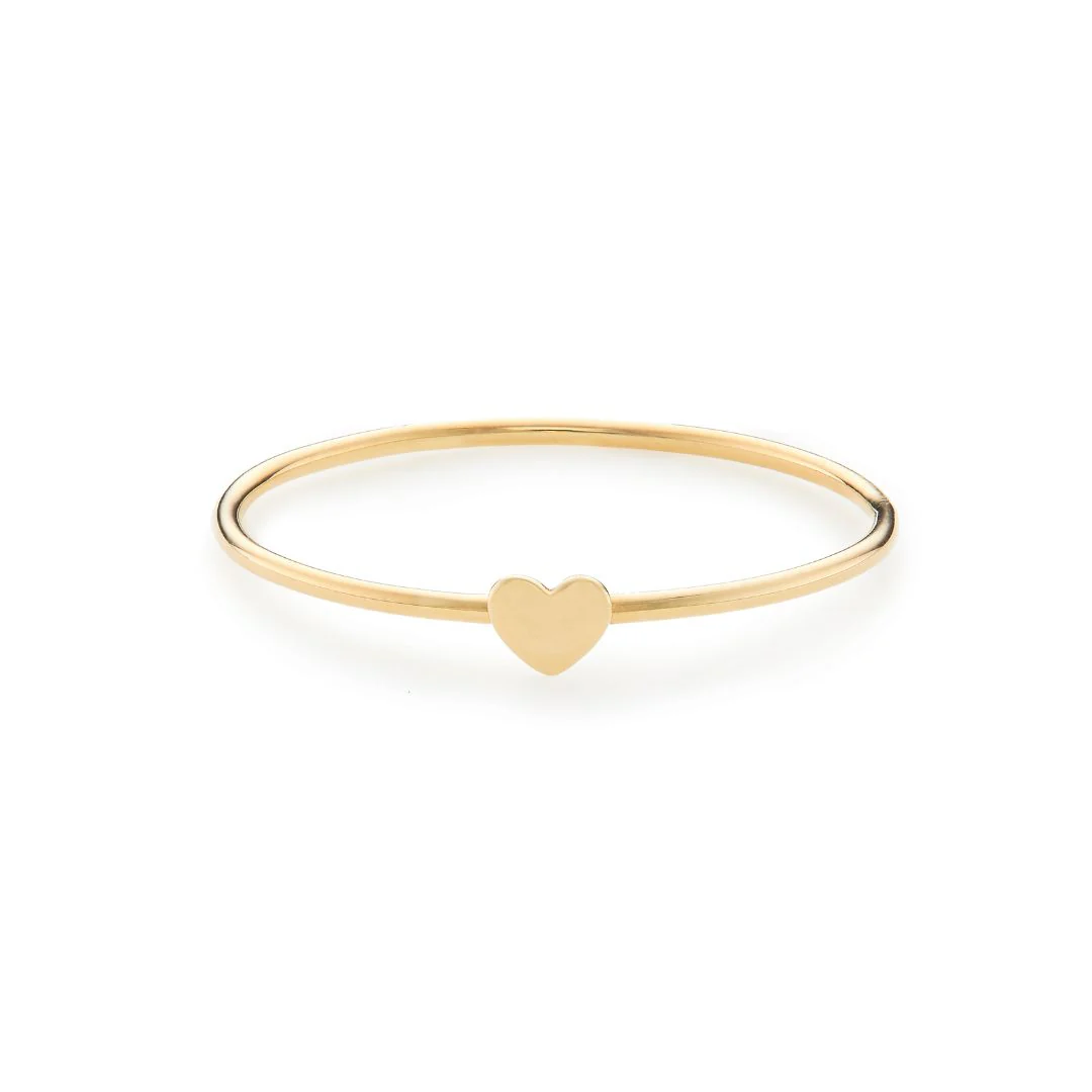 Gold Tiny Heart Ring - Image 6