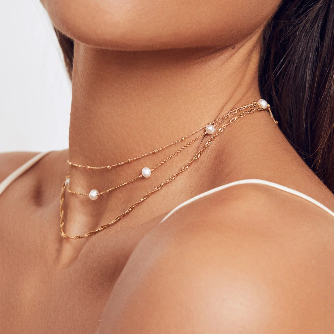 Gold Satellite Chain Necklace - Image 5