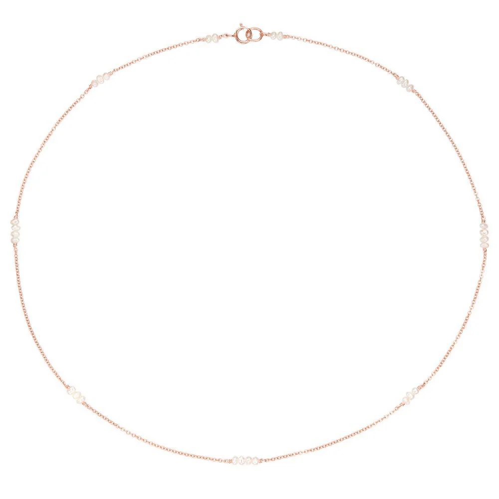 Rose Gold Mini Pearl Choker