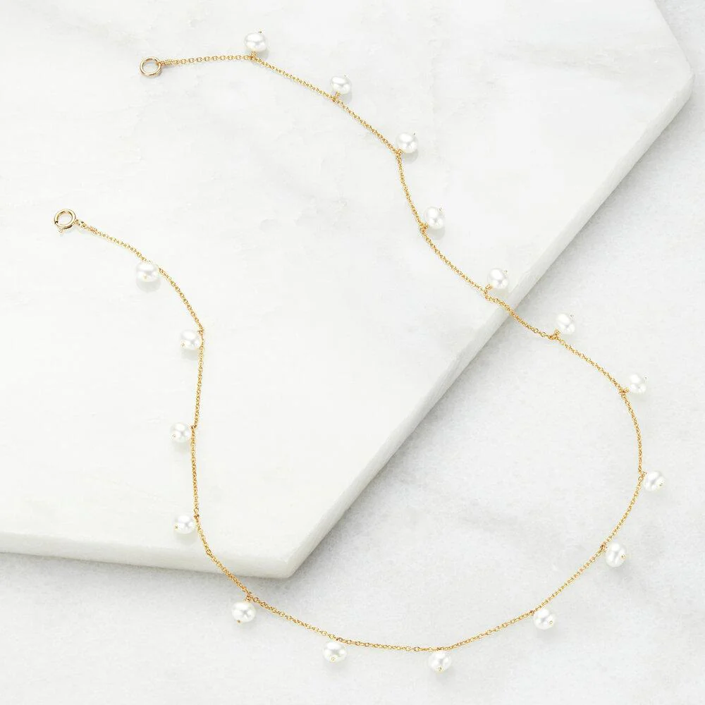 Rose Gold Pearl Drop Choker - Image 5