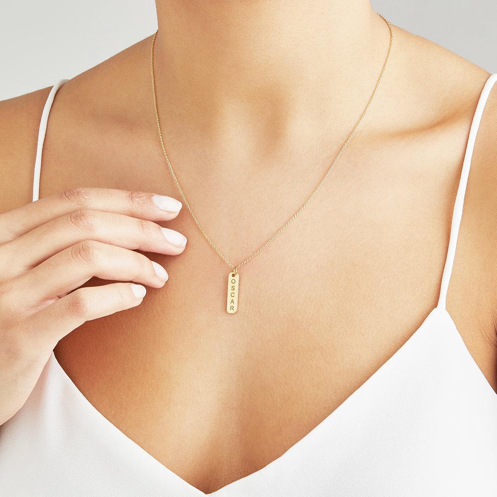 Rose Gold Personalised Bar Necklace - Image 2